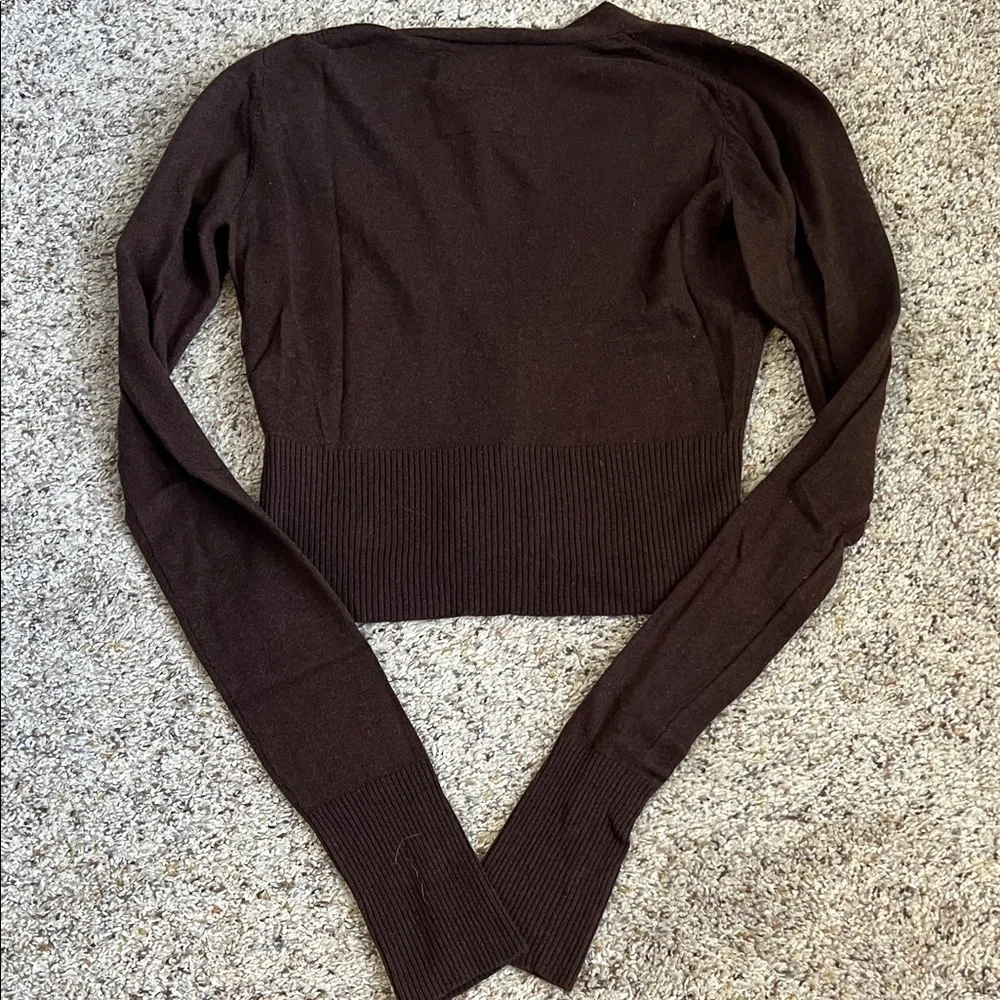 Vintage Abercrombie & Fitch Silk Cashmere Wool Argyle Cardigan M Brown Y2K - Picture 8 of 8